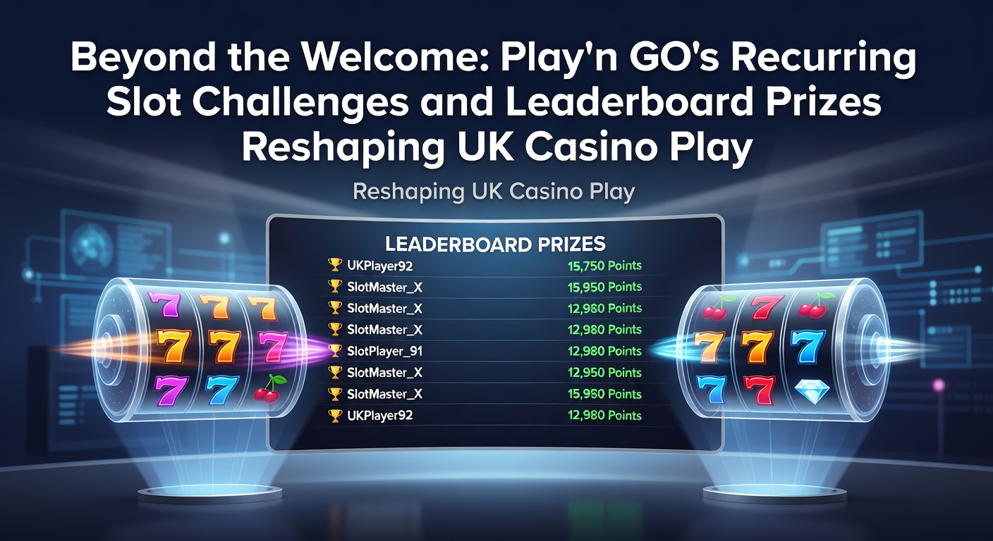 Vibrant screenshot of a Play'n GO slot leaderboard displaying top players and escalating prize pools during a live UK casino challenge