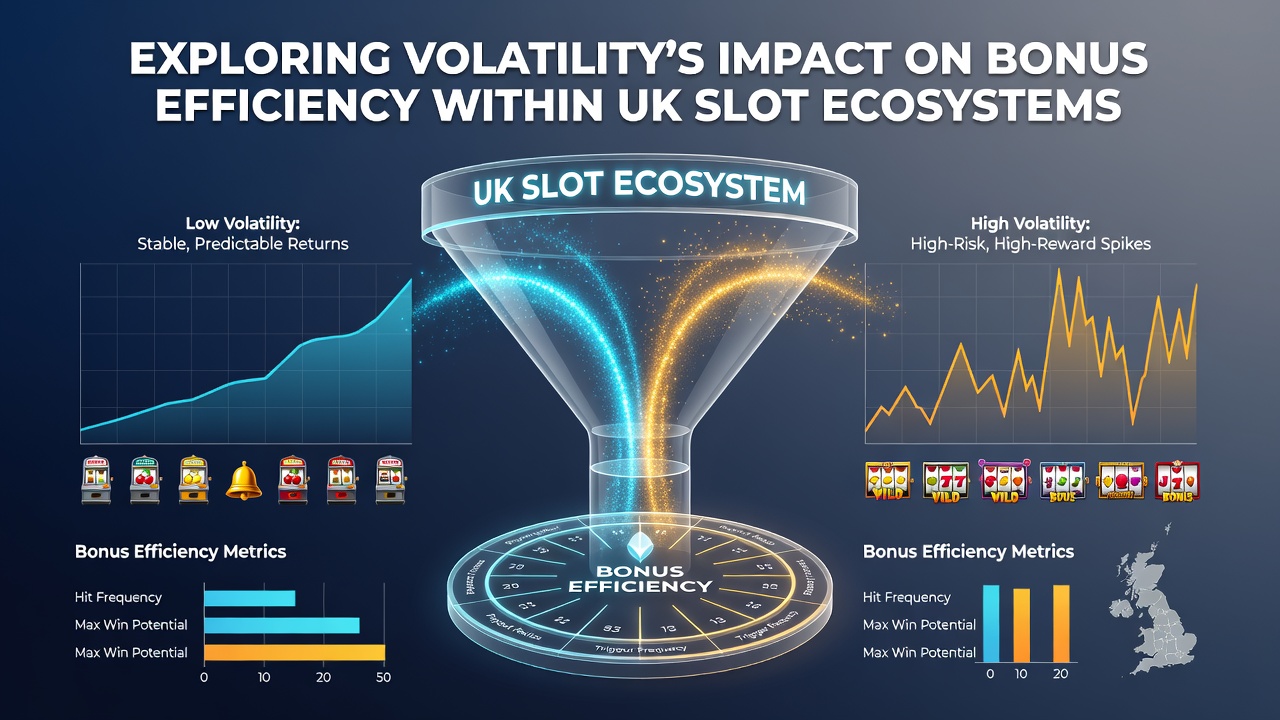 Graph showing volatility levels versus bonus conversion efficiency in UK slot games
