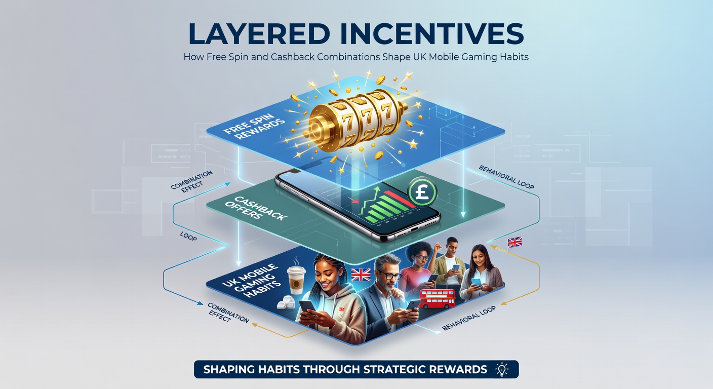 Mobile gamers engaging with layered free spin and cashback offers on UK slot apps during evening sessions
