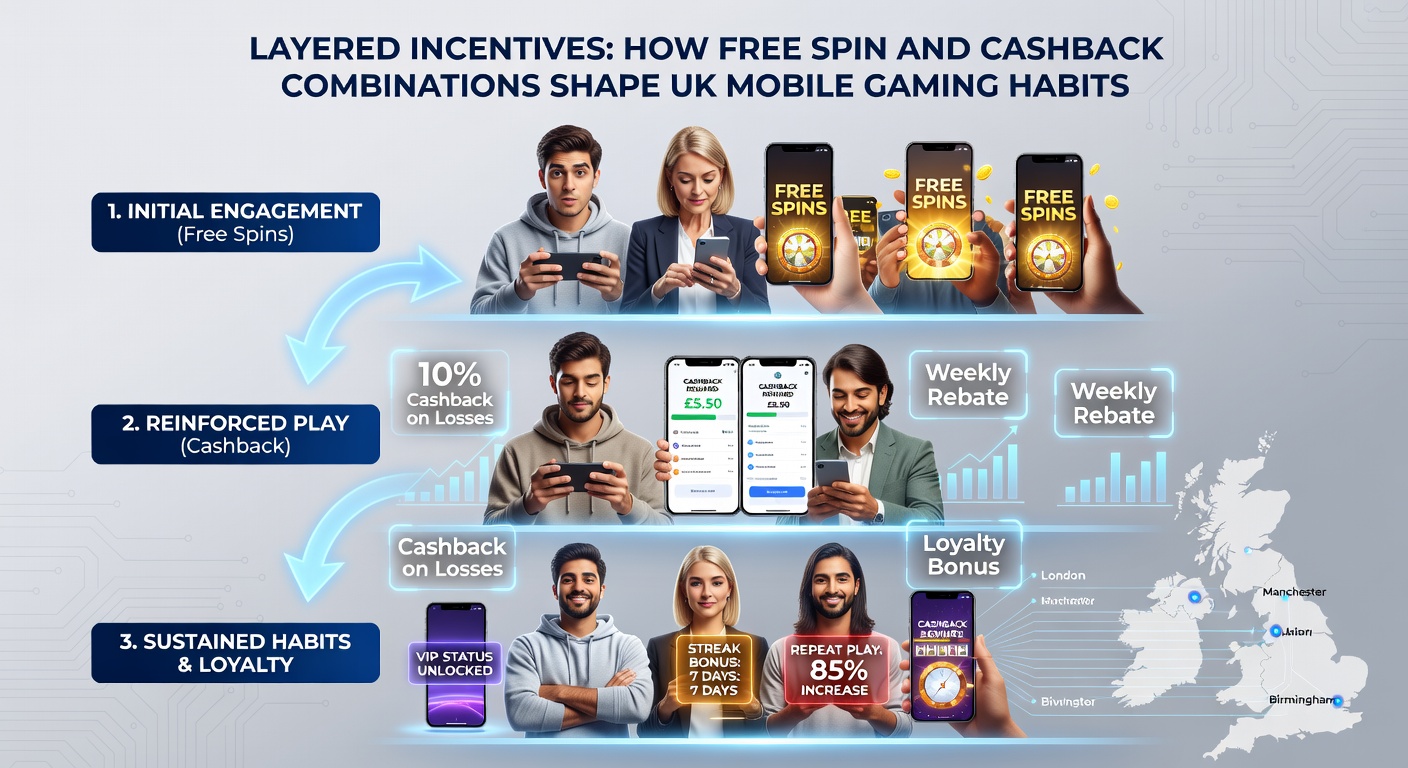 Analytics dashboard showing UK mobile gaming engagement spikes linked to combined free spin and cashback promotions