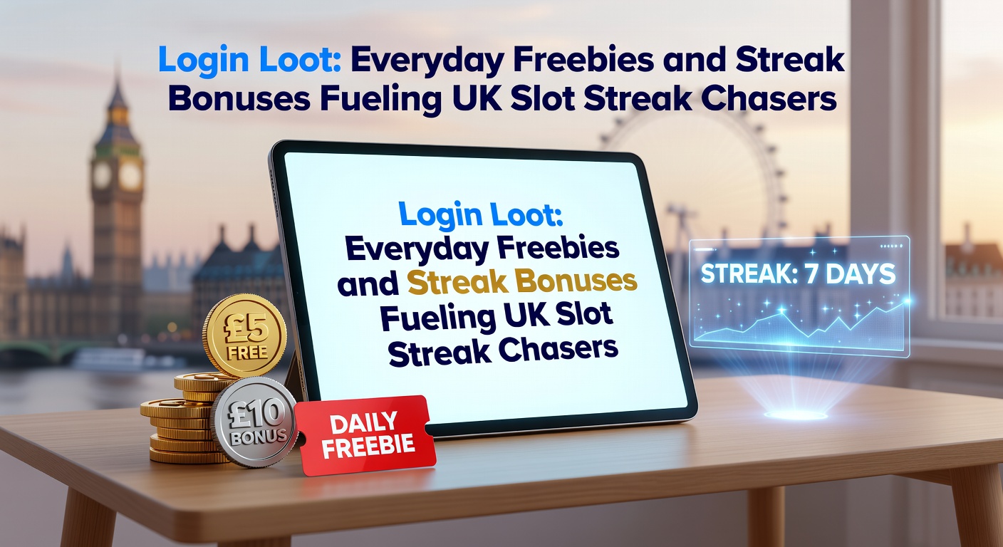 UK slot player logging in daily to claim streak bonuses on a mobile device, with free spins icons popping up on screen