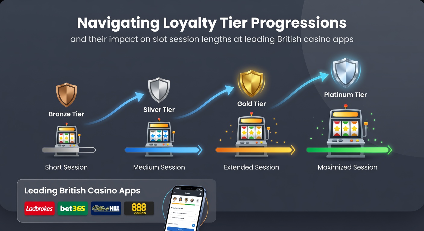 Loyalty tier progression interface displayed on a British casino mobile app showing bronze through platinum levels