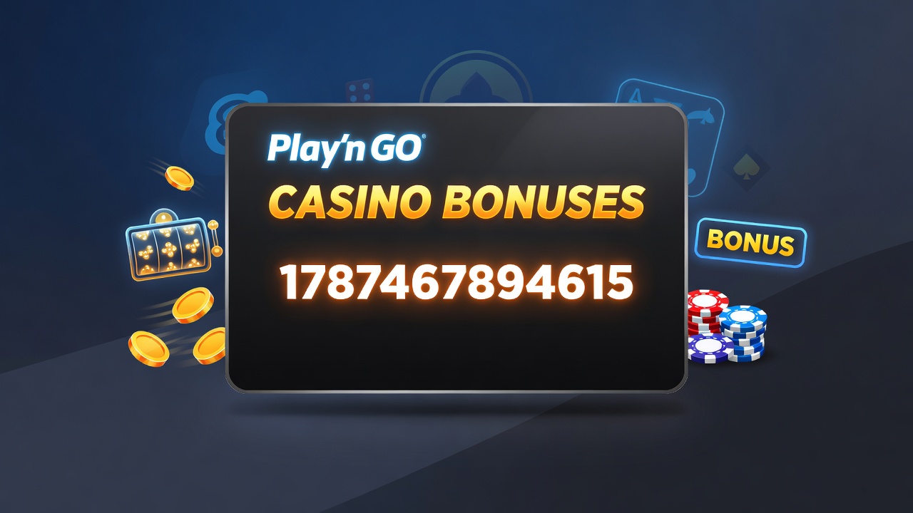Mobile casino interface displaying Play'n GO slot bonuses and promotional notifications