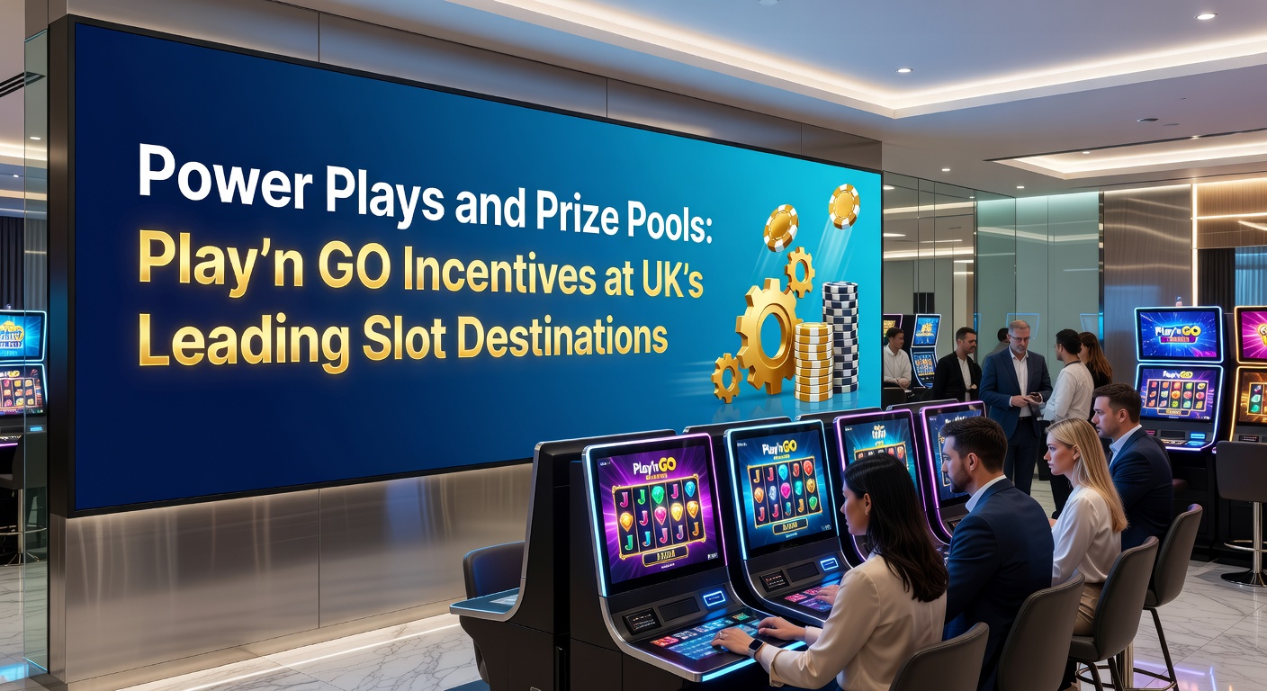 Vibrant display of Play'n GO slot tournament leaderboards and overflowing prize pools at a bustling UK casino interface, highlighting high-stakes power plays in action