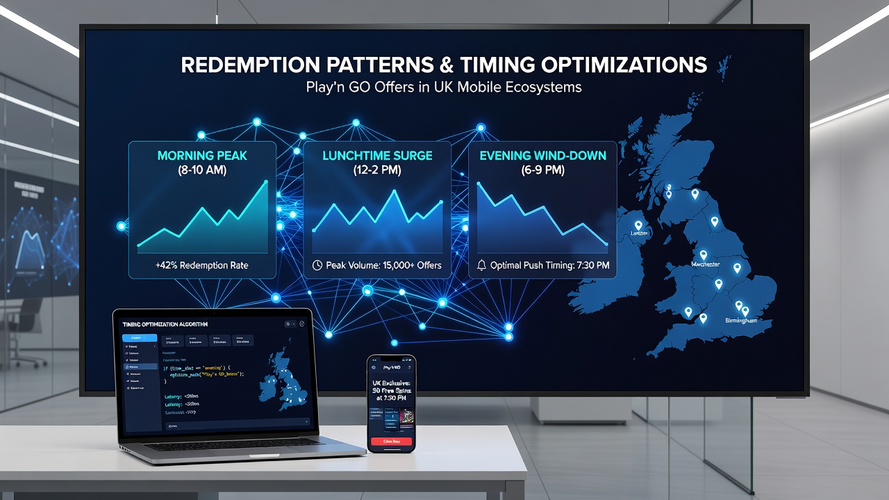 UK mobile users engaging with Play'n GO offers during optimized evening redemption windows