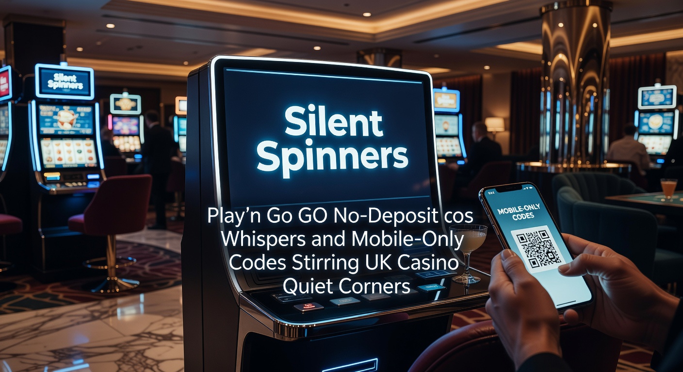 Subtle Play'n GO slot icons glowing faintly against a backdrop of UK casino apps on mobile screens, evoking quiet promotions in regulated markets