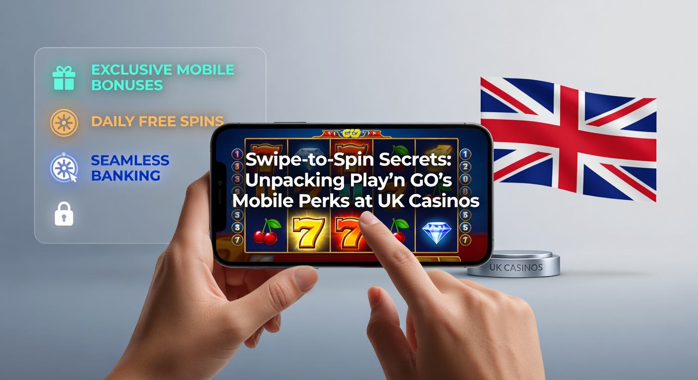 A vibrant mobile screen displaying Play'n GO slot reels mid-swipe, highlighting fluid touch gestures on a UK casino app