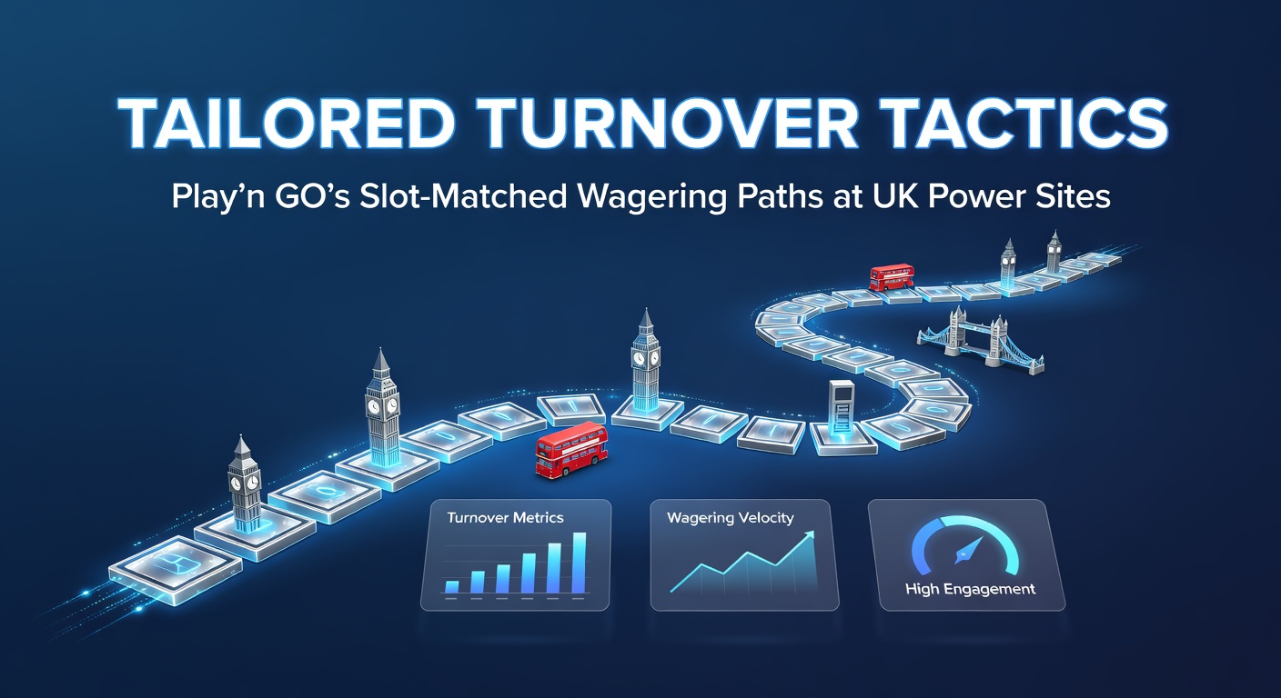 Dynamic Play'n GO slot reels displaying customized wagering progress bars on a top UK casino platform
