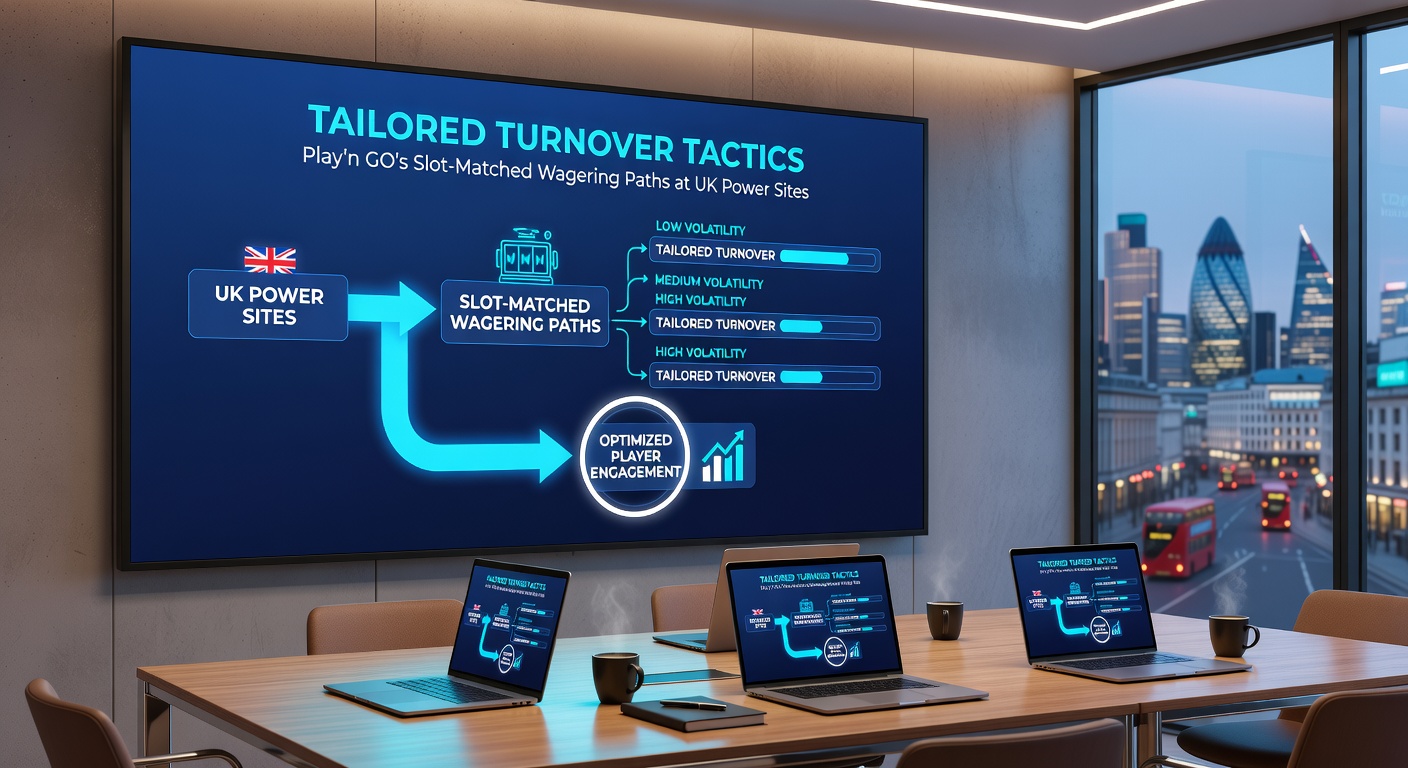 Close-up of a Play'n GO wagering path interface on a UK casino app, highlighting slot-specific milestones and progress