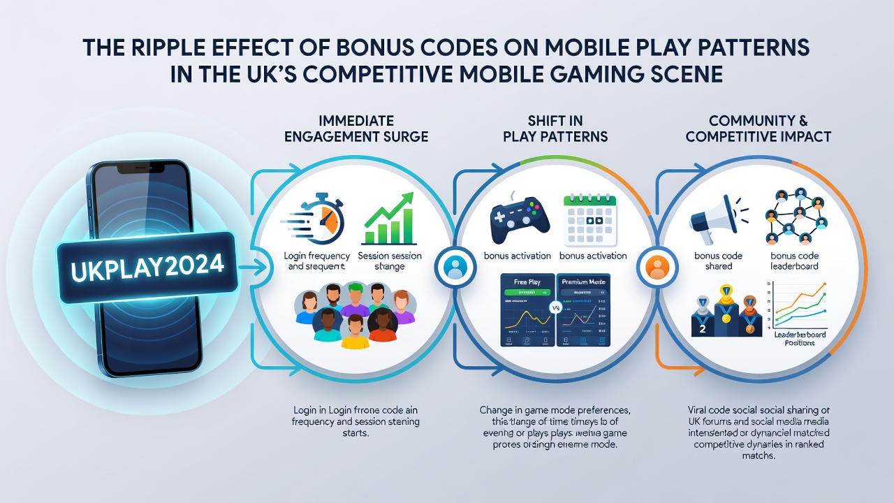 Graph showing mobile play pattern changes after bonus code activation over several weeks