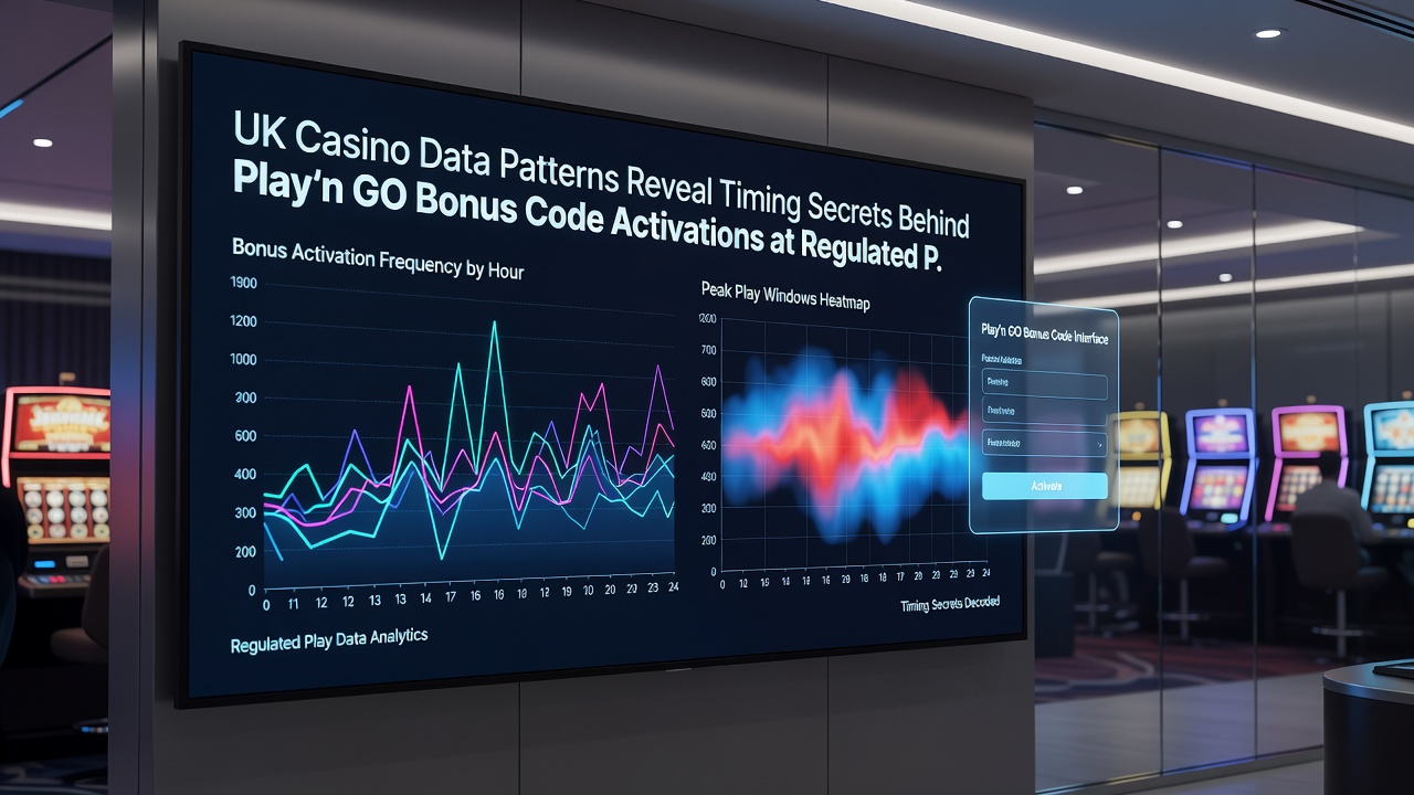 Chart illustrating peak activation times for Play'n GO bonuses based on UK platform analytics