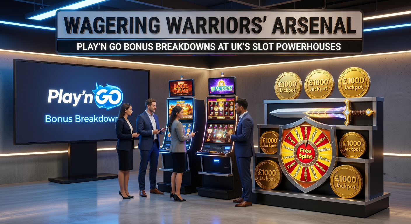 Dynamic display of Play'n GO slot reels activating bonus features amid wagering requirement charts at top UK casino interfaces